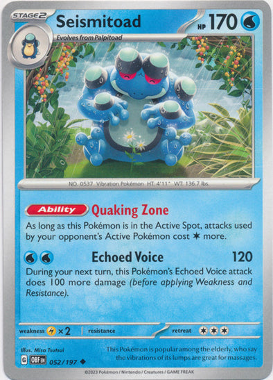 Seismitoad - 052/197 - Uncommon