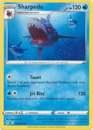 Sharpedo - 036/203 - Rare