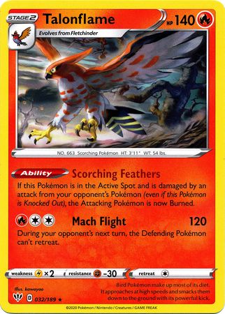 Talonflame - 032/189 - Rare