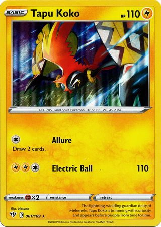 Tapu Koko - 061/189 - Holo Rare