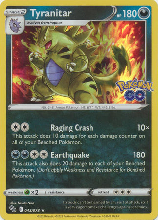 Tyranitar - 043/078 - Holo Rare