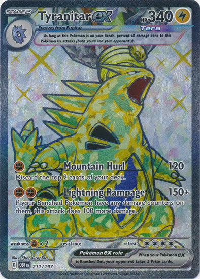 Tyranitar ex - 211/197 - Full Art Ultra Rare