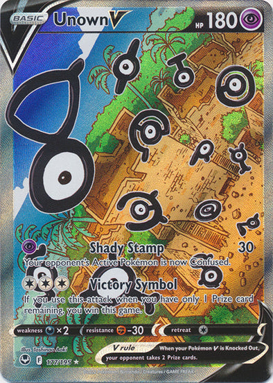 Unown V - 177/195 - Alternate Art Ultra Rare