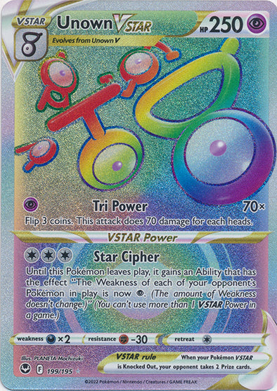 Unown VSTAR - 199/195 - Hyper Rare