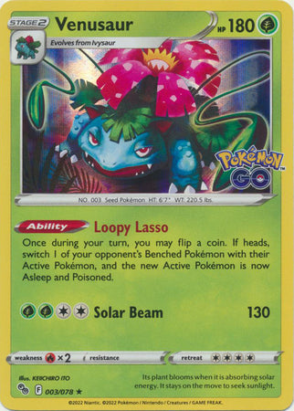 Venusaur - 003/078 - Holo Rare