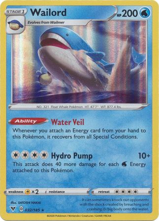 Wailord - 032/185 - Holo Rare