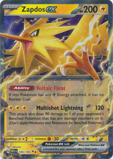 Zapdos ex - 145/165 - Double Rare