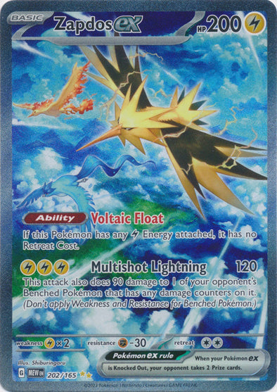 Zapdos ex - 202/165 - Special Illustration Rare